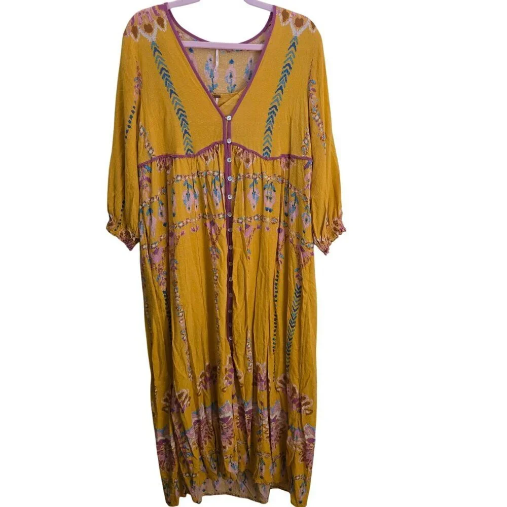 Free People Foley Dress Daylight Combo Dress And Under Dress Bohemian Size M